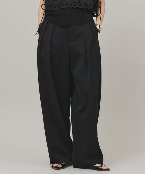Curensology ドスキンツータックパンツ ブラック 36インチ ウィメンズボトムス カレンソロジー 260019 and ST アンドエスティ(旧ドットエスティ) Curensology ドスキンツータックパンツ ブラック 36インチ ウィメンズボトムス カレンソロジー 260019 and ST アンドエスティ(旧ドットエスティ)