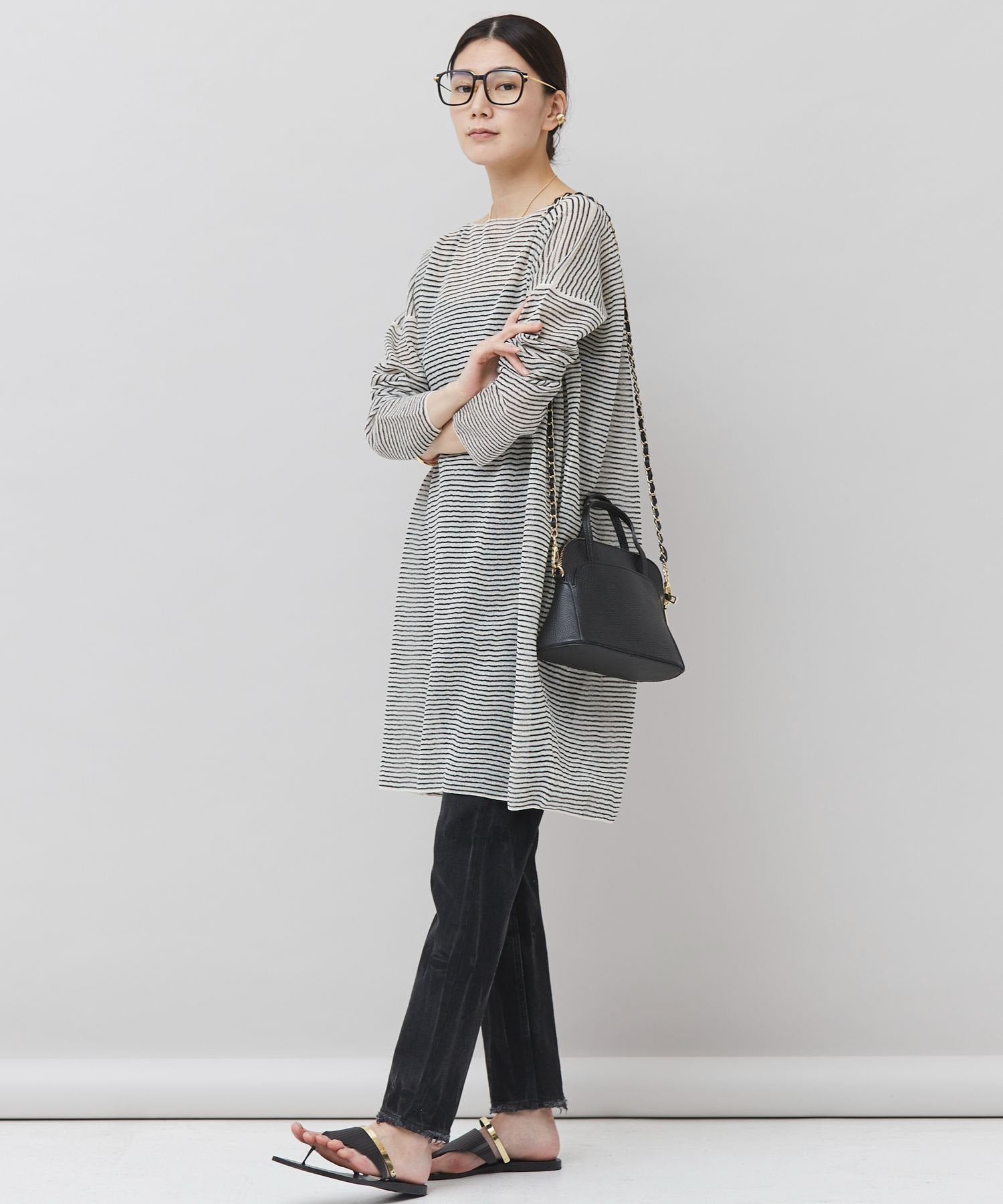 Curensology(カレンソロジー) セドロールボーダーニットワンピース