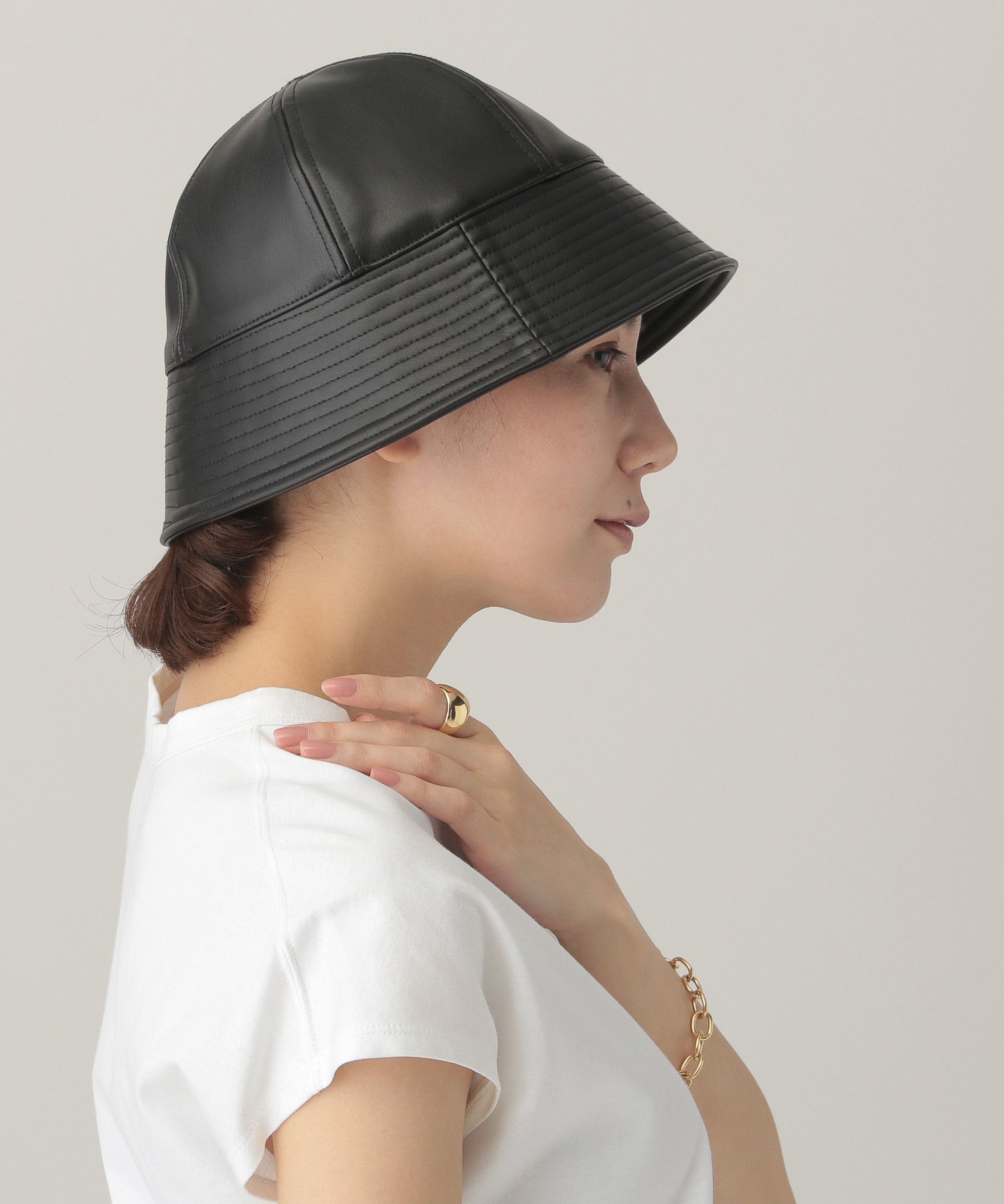 【KIJIMA TAKAYUKI】APPLE LEATHER SAILOR HAT FREE