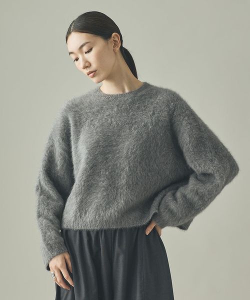 Curensology FOXカシミヤニットプルオーバー グレー FREE ウィメンズインナー カレンソロジー 494425 and ST アンドエスティ（旧ドットエスティ）