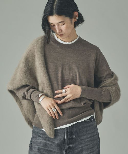 Curensology FOXカシミヤストール ブロンズ FREE ウィメンズグッズ カレンソロジー 494436 and ST アンドエスティ（旧ドットエスティ）