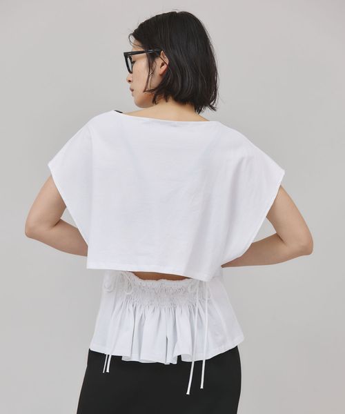Curensology バックシャーリングTシャツ ホワイト FREE ウィメンズインナー カレンソロジー 497085 and ST アンドエスティ(旧ドットエスティ) Curensology バックシャーリングTシャツ ホワイト FREE ウィメンズインナー カレンソロジー 497085 and ST アンドエスティ(旧ドットエスティ)