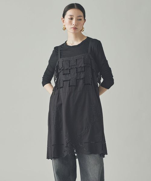 Curensology カットワーククロスブラウス ブラック FREE ウィメンズインナー カレンソロジー 572096 and ST アンドエスティ(旧ドットエスティ) Curensology カットワーククロスブラウス ブラック FREE ウィメンズインナー カレンソロジー 572096 and ST アンドエスティ(旧ドットエスティ)