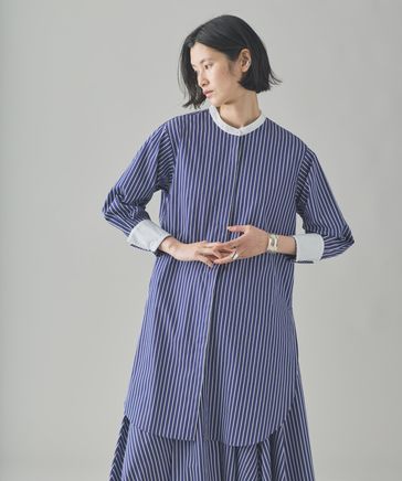 【hogashi さまお取引き】カレンソロジー　ストライプビッグシャツ　襟袖 Curensology（カレンソロジー）の「Curensology(カレンソロジー