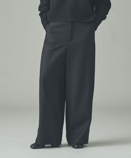 Curensology ウールワイドパンツ ブラック 36インチ ウィメンズボトムス カレンソロジー 576680 and ST アンドエスティ（旧ドットエスティ）