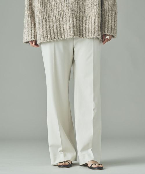 Curensology ウールライクストレッチパンツ ベージュ 38インチ ウィメンズボトムス カレンソロジー 599084 and ST アンドエスティ（旧ドットエスティ）