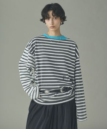 Archive&Style×Curensology＞ダメージバスクボーダープルオーバー