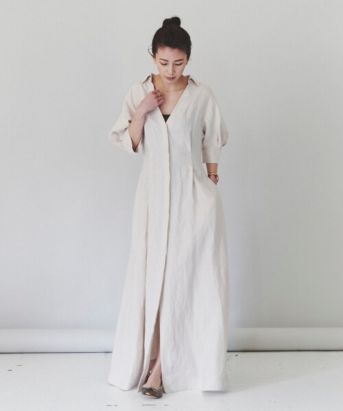 パフスリーブリネンワンピース 公式 カレンソロジー Curensology 通販