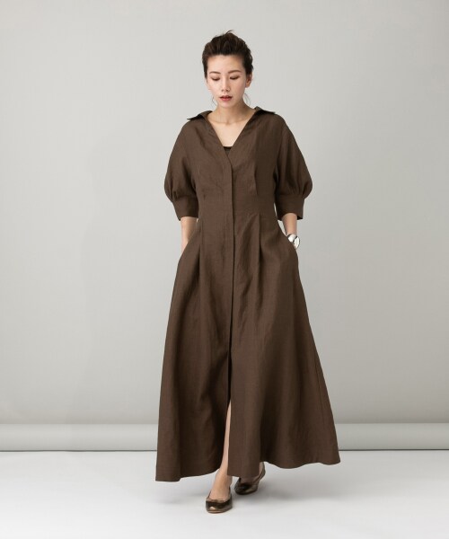 パフスリーブリネンワンピース 公式 カレンソロジー Curensology 通販