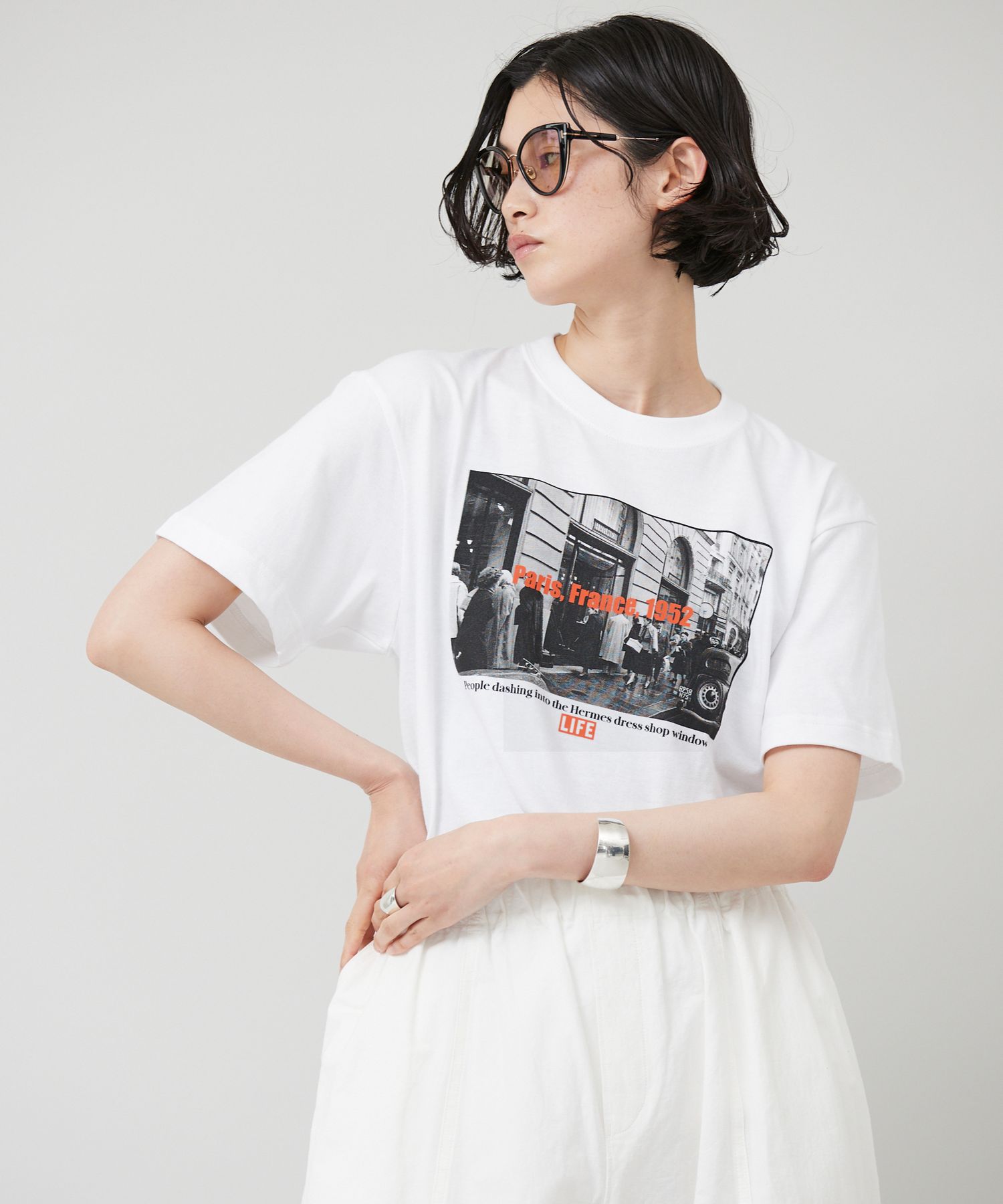 【LIFE×Curensology】別注Tシャツ(ヨコ) FREE