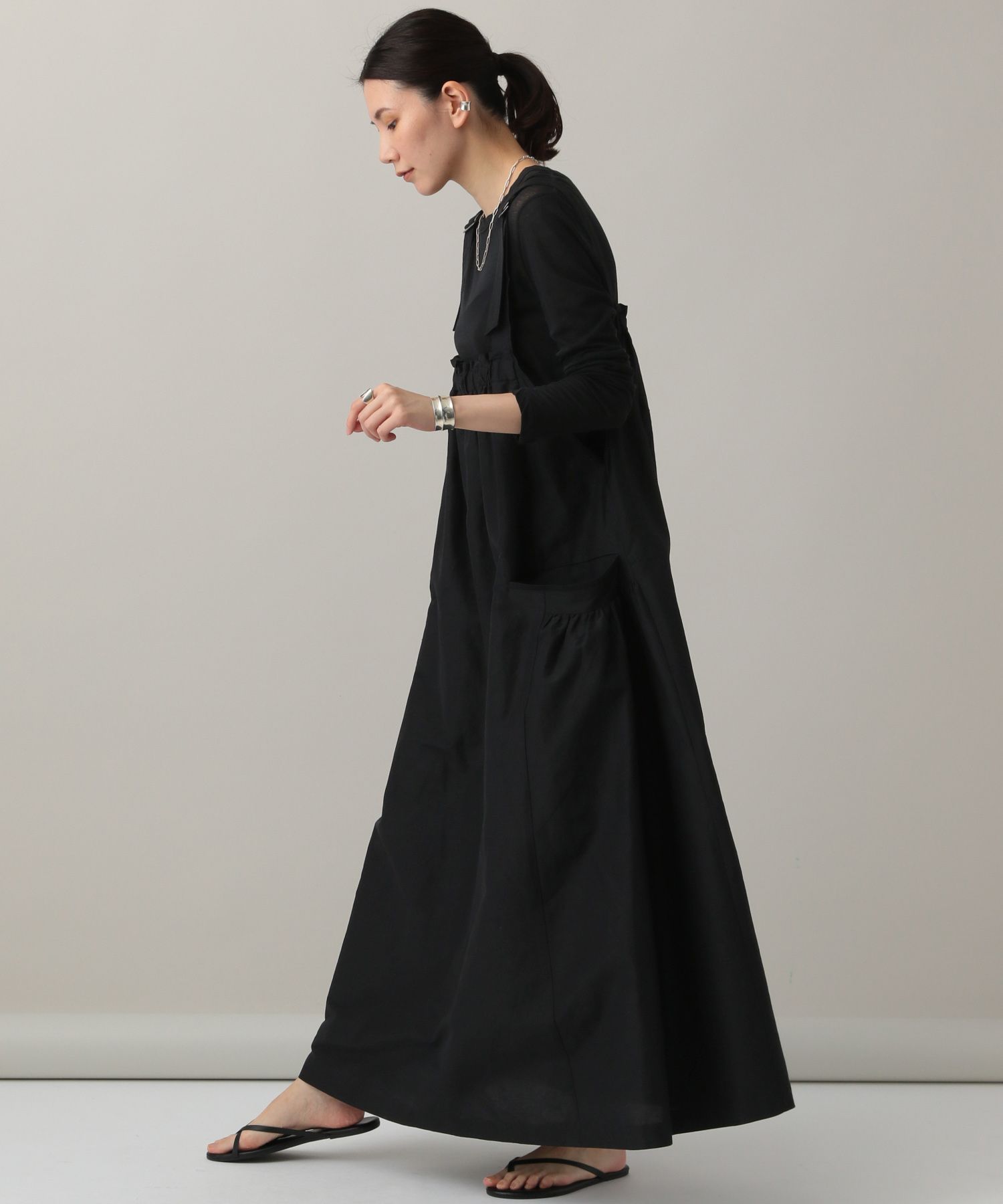 Curensology ミックスサロペットワンピース美品