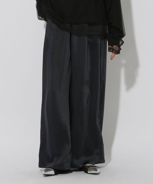 Elura サテンワイドパンツ<低身長サイズあり> ネイビー M ウィメンズボトムス エルーラ 289219 ドットエスティ 40代 50代 60代 レディース 婦人服 通勤服 オフィスカジュアル きれいめ 低身長 小柄 二の腕 美脚 体系カバー 着痩せ 太め ぽっちゃり Elura サテンワイドパンツ<低身長サイズあり> ネイビー M ウィメンズボトムス エルーラ 289219 ドットエスティ 40代 50代 60代 レディース 婦人服 通勤服 オフィスカジュアル きれいめ 低身長 小柄 二の腕 美脚 体系カバー 着痩せ 太め ぽっちゃり