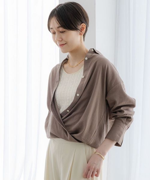 Elura <接触冷感機能付き>リネンブレンドシャツ ブラウン M ウィメンズインナー エルーラ 291213 ドットエスティ 40代 50代 60代 レディース 婦人服 通勤服 オフィスカジュアル きれいめ 低身長 小柄 二の腕 美脚 体系カバー 着痩せ 太め ぽっちゃり Elura <接触冷感機能付き>リネンブレンドシャツ ブラウン M ウィメンズインナー エルーラ 291213 ドットエスティ 40代 50代 60代 レディース 婦人服 通勤服 オフィスカジュアル きれいめ 低身長 小柄 二の腕 美脚 体系カバー 着痩せ 太め ぽっちゃり