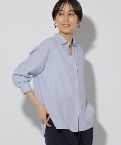 Elura <接触冷感機能付き>リネンブレンドシャツ ライトブルー M ウィメンズインナー エルーラ 291213 ドットエスティ 40代 50代 60代 レディース 婦人服 通勤服 オフィスカジュアル きれいめ 低身長 小柄 二の腕 美脚 体系カバー 着痩せ 太め ぽっちゃり Elura <接触冷感機能付き>リネンブレンドシャツ ライトブルー M ウィメンズインナー エルーラ 291213 ドットエスティ 40代 50代 60代 レディース 婦人服 通勤服 オフィスカジュアル きれいめ 低身長 小柄 二の腕 美脚 体系カバー 着痩せ 太め ぽっちゃり