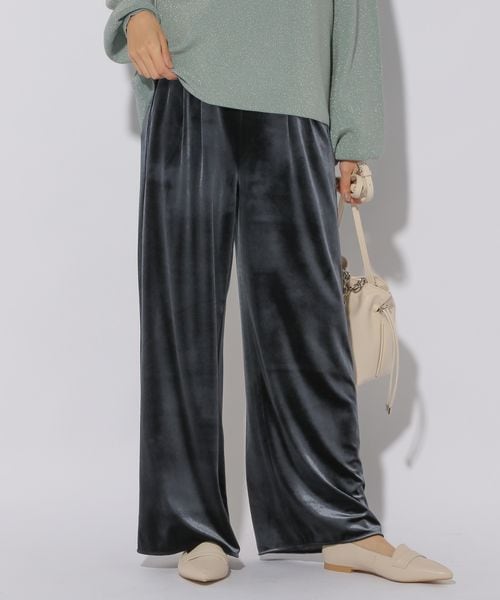 Elura ベロアワイドパンツ チャコールグレー ウィメンズボトムス エルーラ 291959 ドットエスティ 40代 50代 60代 レディース 婦人服 通勤服 オフィスカジュアル きれいめ 低身長 小柄 二の腕 美脚 体系カバー 着痩せ 太め ぽっちゃり Elura ベロアワイドパンツ チャコールグレー ウィメンズボトムス エルーラ 291959 ドットエスティ 40代 50代 60代 レディース 婦人服 通勤服 オフィスカジュアル きれいめ 低身長 小柄 二の腕 美脚 体系カバー 着痩せ 太め ぽっちゃり