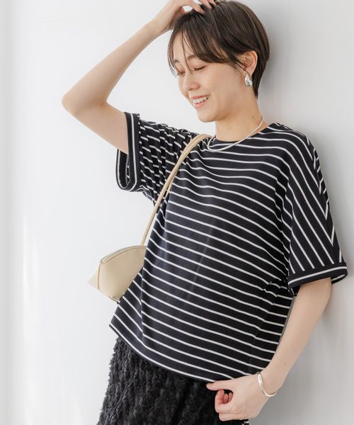 Elura 【汗じみ軽減】サマ見えリラックスボーターTシャツ ライトグレー M ウィメンズインナー エルーラ 318894 ドットエスティ 40代 50代 60代 レディース 婦人服 通勤服 オフィスカジュアル きれいめ 低身長 小柄 二の腕 美脚 体系カバー 着痩せ 太め ぽっちゃり Elura 【汗じみ軽減】サマ見えリラックスボーターTシャツ ライトグレー M ウィメンズインナー エルーラ 318894 ドットエスティ 40代 50代 60代 レディース 婦人服 通勤服 オフィスカジュアル きれいめ 低身長 小柄 二の腕 美脚 体系カバー 着痩せ 太め ぽっちゃり