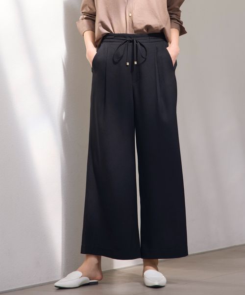 Elura 【新色入荷】【追加予約】サラサラリラクシーワイドパンツ<低身長サイズあり> ブラック M ウィメンズボトムス エルーラ 321521 ドットエスティ 40代 50代 60代 レディース 婦人服 通勤服 オフィスカジュアル きれいめ 低身長 小柄 二の腕 美脚 体系カバー 着痩せ 太め ぽっちゃり Elura 【新色入荷】【追加予約】サラサラリラクシーワイドパンツ<低身長サイズあり> ブラック M ウィメンズボトムス エルーラ 321521 ドットエスティ 40代 50代 60代 レディース 婦人服 通勤服 オフィスカジュアル きれいめ 低身長 小柄 二の腕 美脚 体系カバー 着痩せ 太め ぽっちゃり