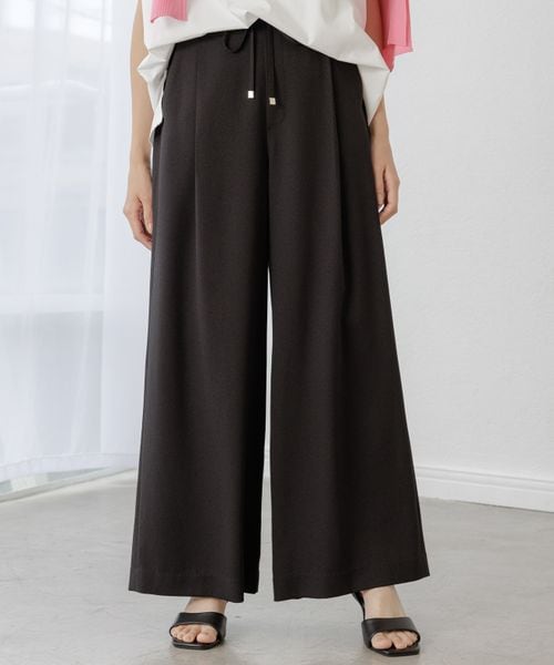 Elura 【新色入荷/イージーケア・接触冷感】サラサラリラクシーワイドパンツ<低身長サイズあり> ブラック M ウィメンズボトムス エルーラ 321521 ドットエスティ 40代 50代 60代 レディース 婦人服 通勤服 オフィスカジュアル きれいめ 低身長 小柄 二の腕 美脚 体系カバー 着痩せ 太め ぽっちゃり Elura 【新色入荷/イージーケア・接触冷感】サラサラリラクシーワイドパンツ<低身長サイズあり> ブラック M ウィメンズボトムス エルーラ 321521 ドットエスティ 40代 50代 60代 レディース 婦人服 通勤服 オフィスカジュアル きれいめ 低身長 小柄 二の腕 美脚 体系カバー 着痩せ 太め ぽっちゃり