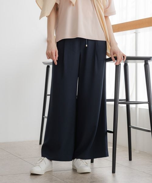 Elura 【追加予約】サラサラリラクシーワイドパンツ<低身長サイズあり> ネイビー S ウィメンズボトムス エルーラ 321521 ドットエスティ 40代 50代 60代 レディース 婦人服 通勤服 オフィスカジュアル きれいめ 低身長 小柄 二の腕 美脚 体系カバー 着痩せ 太め ぽっちゃり Elura 【追加予約】サラサラリラクシーワイドパンツ<低身長サイズあり> ネイビー S ウィメンズボトムス エルーラ 321521 ドットエスティ 40代 50代 60代 レディース 婦人服 通勤服 オフィスカジュアル きれいめ 低身長 小柄 二の腕 美脚 体系カバー 着痩せ 太め ぽっちゃり