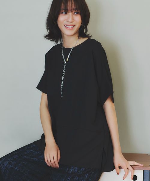 Elura 【再入荷・新色WEB限カラー入荷】サラサラリラクシーTブラウス ブラック M ウィメンズインナー エルーラ 321530 ドットエスティ 40代 50代 60代 レディース 婦人服 通勤服 オフィスカジュアル きれいめ 低身長 小柄 二の腕 美脚 体系カバー 着痩せ 太め ぽっちゃり Elura 【再入荷・新色WEB限カラー入荷】サラサラリラクシーTブラウス ブラック M ウィメンズインナー エルーラ 321530 ドットエスティ 40代 50代 60代 レディース 婦人服 通勤服 オフィスカジュアル きれいめ 低身長 小柄 二の腕 美脚 体系カバー 着痩せ 太め ぽっちゃり