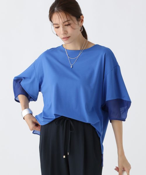 Elura 【接触冷感】ドレスアップシアー切替プルオーバー ブルー S ウィメンズインナー エルーラ 321608 ドットエスティ 40代 50代 60代 レディース 婦人服 通勤服 オフィスカジュアル きれいめ 低身長 小柄 二の腕 美脚 体系カバー 着痩せ 太め ぽっちゃり Elura 【接触冷感】ドレスアップシアー切替プルオーバー ブルー S ウィメンズインナー エルーラ 321608 ドットエスティ 40代 50代 60代 レディース 婦人服 通勤服 オフィスカジュアル きれいめ 低身長 小柄 二の腕 美脚 体系カバー 着痩せ 太め ぽっちゃり