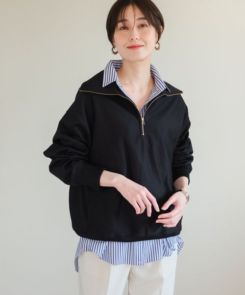 Elura 裏毛ハーフZIPプルオーバー ブラック FREE ウィメンズインナー エルーラ 321618 ドットエスティ 40代 50代 60代 レディース 婦人服 通勤服 オフィスカジュアル きれいめ 低身長 小柄 二の腕 美脚 体系カバー 着痩せ 太め ぽっちゃり Elura 裏毛ハーフZIPプルオーバー ブラック FREE ウィメンズインナー エルーラ 321618 ドットエスティ 40代 50代 60代 レディース 婦人服 通勤服 オフィスカジュアル きれいめ 低身長 小柄 二の腕 美脚 体系カバー 着痩せ 太め ぽっちゃり