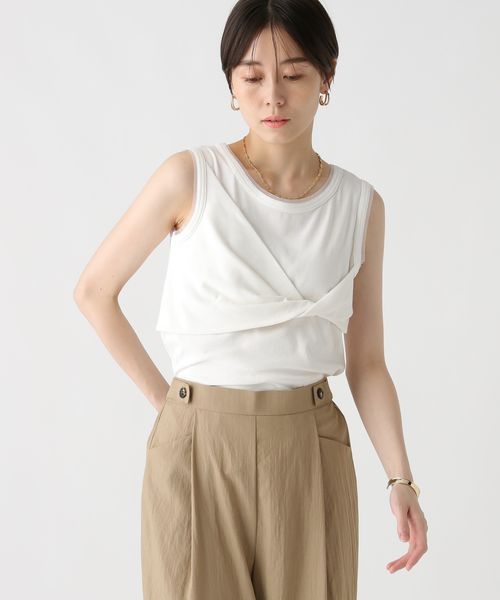Elura ツイストタンクトップ ホワイト FREE ウィメンズインナー エルーラ 322554 ドットエスティ 40代 50代 60代 レディース 婦人服 通勤服 オフィスカジュアル きれいめ 低身長 小柄 二の腕 美脚 体系カバー 着痩せ 太め ぽっちゃり Elura ツイストタンクトップ ホワイト FREE ウィメンズインナー エルーラ 322554 ドットエスティ 40代 50代 60代 レディース 婦人服 通勤服 オフィスカジュアル きれいめ 低身長 小柄 二の腕 美脚 体系カバー 着痩せ 太め ぽっちゃり