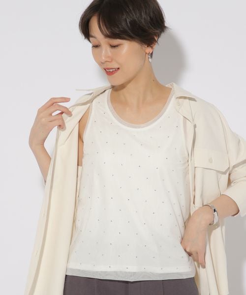 Elura スタッズタンクトップ ホワイト FREE ウィメンズインナー エルーラ 323314 ドットエスティ 40代 50代 60代 レディース 婦人服 通勤服 オフィスカジュアル きれいめ 低身長 小柄 二の腕 美脚 体系カバー 着痩せ 太め ぽっちゃり Elura スタッズタンクトップ ホワイト FREE ウィメンズインナー エルーラ 323314 ドットエスティ 40代 50代 60代 レディース 婦人服 通勤服 オフィスカジュアル きれいめ 低身長 小柄 二の腕 美脚 体系カバー 着痩せ 太め ぽっちゃり