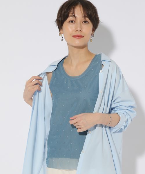 Elura スタッズタンクトップ ライトブルー FREE ウィメンズインナー エルーラ 323314 ドットエスティ 40代 50代 60代 レディース 婦人服 通勤服 オフィスカジュアル きれいめ 低身長 小柄 二の腕 美脚 体系カバー 着痩せ 太め ぽっちゃり Elura スタッズタンクトップ ライトブルー FREE ウィメンズインナー エルーラ 323314 ドットエスティ 40代 50代 60代 レディース 婦人服 通勤服 オフィスカジュアル きれいめ 低身長 小柄 二の腕 美脚 体系カバー 着痩せ 太め ぽっちゃり