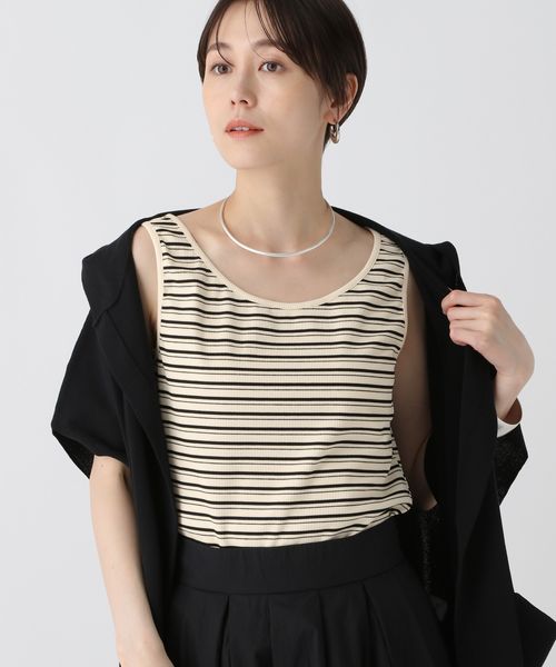 Elura ボーダーテレコタンク ホワイト FREE ウィメンズインナー エルーラ 414156 ドットエスティ 40代 50代 60代 レディース 婦人服 通勤服 オフィスカジュアル きれいめ 低身長 小柄 二の腕 美脚 体系カバー 着痩せ 太め ぽっちゃり Elura ボーダーテレコタンク ホワイト FREE ウィメンズインナー エルーラ 414156 ドットエスティ 40代 50代 60代 レディース 婦人服 通勤服 オフィスカジュアル きれいめ 低身長 小柄 二の腕 美脚 体系カバー 着痩せ 太め ぽっちゃり