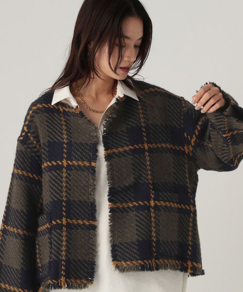 Elura フリンジチェックニットジャケット カーキ FREE ウィメンズインナー エルーラ 431372 ドットエスティ 40代 50代 60代 レディース 婦人服 通勤服 オフィスカジュアル きれいめ 低身長 小柄 二の腕 美脚 体系カバー 着痩せ 太め ぽっちゃり Elura フリンジチェックニットジャケット カーキ FREE ウィメンズインナー エルーラ 431372 ドットエスティ 40代 50代 60代 レディース 婦人服 通勤服 オフィスカジュアル きれいめ 低身長 小柄 二の腕 美脚 体系カバー 着痩せ 太め ぽっちゃり