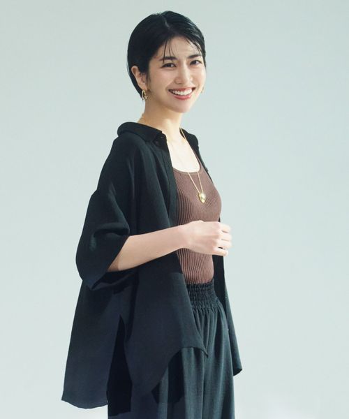 Elura サラサラサマー5分袖シャツ ブラック M ウィメンズインナー エルーラ 451129 ドットエスティ 40代 50代 60代 レディース 婦人服 通勤服 オフィスカジュアル きれいめ 低身長 小柄 二の腕 美脚 体系カバー 着痩せ 太め ぽっちゃり Elura サラサラサマー5分袖シャツ ブラック M ウィメンズインナー エルーラ 451129 ドットエスティ 40代 50代 60代 レディース 婦人服 通勤服 オフィスカジュアル きれいめ 低身長 小柄 二の腕 美脚 体系カバー 着痩せ 太め ぽっちゃり