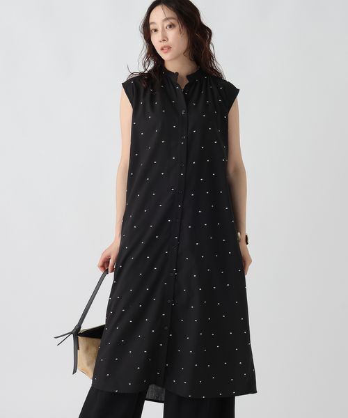 Elura 刺繍ドットシャツワンピース<低身長サイズあり> ブラック ウィメンズワンピース エルーラ 491493 ドットエスティ 40代 50代 60代 レディース 婦人服 通勤服 オフィスカジュアル きれいめ 低身長 小柄 二の腕 美脚 体系カバー 着痩せ 太め ぽっちゃり Elura 刺繍ドットシャツワンピース<低身長サイズあり> ブラック ウィメンズワンピース エルーラ 491493 ドットエスティ 40代 50代 60代 レディース 婦人服 通勤服 オフィスカジュアル きれいめ 低身長 小柄 二の腕 美脚 体系カバー 着痩せ 太め ぽっちゃり