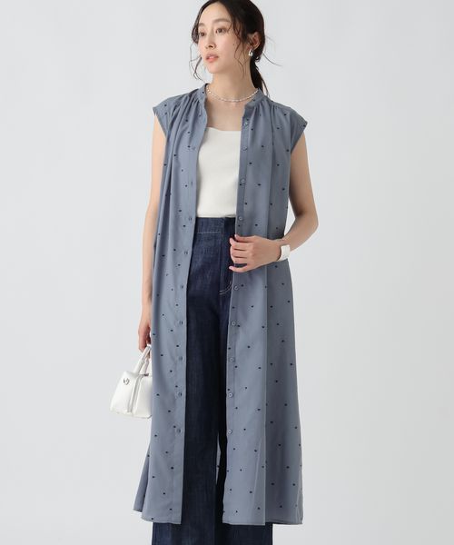 Elura 刺繍ドットシャツワンピース<低身長サイズあり> ライトブルー ウィメンズワンピース エルーラ 491493 ドットエスティ 40代 50代 60代 レディース 婦人服 通勤服 オフィスカジュアル きれいめ 低身長 小柄 二の腕 美脚 体系カバー 着痩せ 太め ぽっちゃり Elura 刺繍ドットシャツワンピース<低身長サイズあり> ライトブルー ウィメンズワンピース エルーラ 491493 ドットエスティ 40代 50代 60代 レディース 婦人服 通勤服 オフィスカジュアル きれいめ 低身長 小柄 二の腕 美脚 体系カバー 着痩せ 太め ぽっちゃり