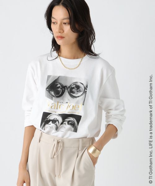 Elura LIFE PCプリントロンTEE ホワイト FREE ウィメンズインナー エルーラ 498587 ドットエスティ 40代 50代 60代 レディース 婦人服 通勤服 オフィスカジュアル きれいめ 低身長 小柄 二の腕 美脚 体系カバー 着痩せ 太め ぽっちゃり