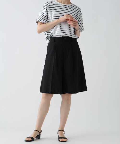 Elura 上質リネンコンハーフパンツ ブラック FREE ウィメンズボトムス エルーラ 498723 ドットエスティ 40代 50代 60代 レディース 婦人服 通勤服 オフィスカジュアル きれいめ 低身長 小柄 二の腕 美脚 体系カバー 着痩せ 太め ぽっちゃり Elura 上質リネンコンハーフパンツ ブラック FREE ウィメンズボトムス エルーラ 498723 ドットエスティ 40代 50代 60代 レディース 婦人服 通勤服 オフィスカジュアル きれいめ 低身長 小柄 二の腕 美脚 体系カバー 着痩せ 太め ぽっちゃり