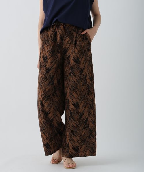 Elura 柄ワイドパンツ ブラウン FREE ウィメンズボトムス エルーラ 572632 ドットエスティ 40代 50代 60代 レディース 婦人服 通勤服 オフィスカジュアル きれいめ 低身長 小柄 二の腕 美脚 体系カバー 着痩せ 太め ぽっちゃり Elura 柄ワイドパンツ ブラウン FREE ウィメンズボトムス エルーラ 572632 ドットエスティ 40代 50代 60代 レディース 婦人服 通勤服 オフィスカジュアル きれいめ 低身長 小柄 二の腕 美脚 体系カバー 着痩せ 太め ぽっちゃり