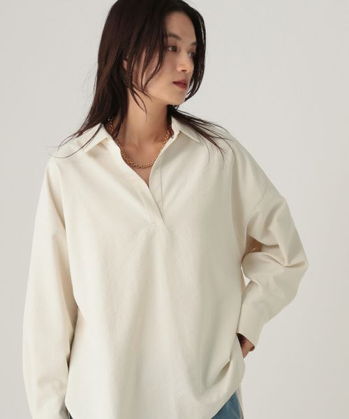 Elura アイロンいらずスキッパーシャツ≪イージーケア≫ オフホワイト FREE ウィメンズインナー エルーラ 578324 ドットエスティ 40代 50代 60代 レディース 婦人服 通勤服 オフィスカジュアル きれいめ 低身長 小柄 二の腕 美脚 体系カバー 着痩せ 太め ぽっちゃり Elura アイロンいらずスキッパーシャツ≪イージーケア≫ オフホワイト FREE ウィメンズインナー エルーラ 578324 ドットエスティ 40代 50代 60代 レディース 婦人服 通勤服 オフィスカジュアル きれいめ 低身長 小柄 二の腕 美脚 体系カバー 着痩せ 太め ぽっちゃり