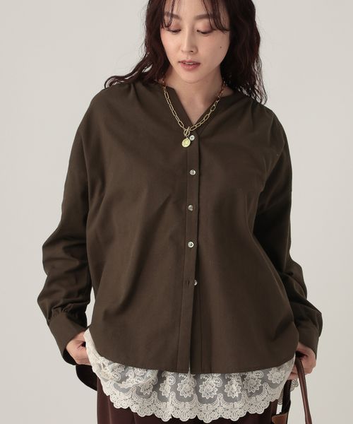 Elura ミルドカルゼVネックシャツ ブラウン M ウィメンズインナー エルーラ 590916 ドットエスティ 40代 50代 60代 レディース 婦人服 通勤服 オフィスカジュアル きれいめ 低身長 小柄 二の腕 美脚 体系カバー 着痩せ 太め ぽっちゃり Elura ミルドカルゼVネックシャツ ブラウン M ウィメンズインナー エルーラ 590916 ドットエスティ 40代 50代 60代 レディース 婦人服 通勤服 オフィスカジュアル きれいめ 低身長 小柄 二の腕 美脚 体系カバー 着痩せ 太め ぽっちゃり