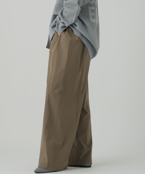 Elura ドロストカーブパンツ カーキ FREE ウィメンズボトムス エルーラ 595653 ドットエスティ 40代 50代 60代 レディース 婦人服 通勤服 オフィスカジュアル きれいめ 低身長 小柄 二の腕 美脚 体系カバー 着痩せ 太め ぽっちゃり