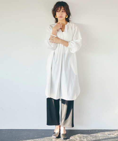 シャツワンピース ニットパンツ 公式 エジック Ezick 通販