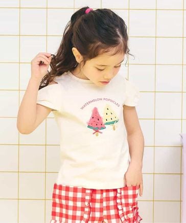 apres les cours】リボンオフショルサマーモチーフTシャツ | [公式 