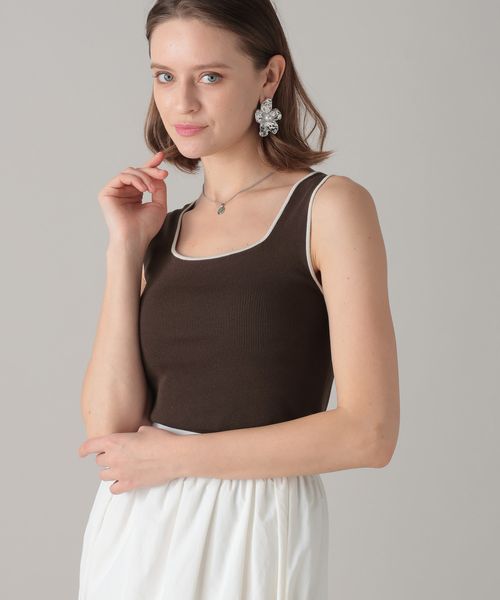 FOREVER 21 スクエアネックニットタンク ライトベージュ S ウィメンズインナー フォーエバー21 109491 and ST アンドエスティ(旧ドットエスティ) FOREVER 21 スクエアネックニットタンク ライトベージュ S ウィメンズインナー フォーエバー21 109491 and ST アンドエスティ(旧ドットエスティ)