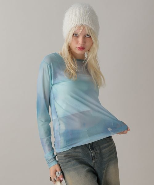 FOREVER 21 シアークルーネックカットソー ライトブルー S ウィメンズインナー フォーエバー21 114530 and ST アンドエスティ(旧ドットエスティ) FOREVER 21 シアークルーネックカットソー ライトブルー S ウィメンズインナー フォーエバー21 114530 and ST アンドエスティ(旧ドットエスティ)