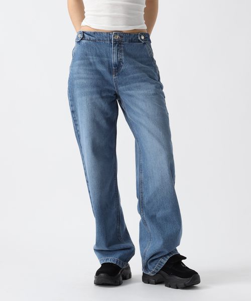 FOREVER 21 ワイドデニムパンツ ライトブルー 27インチ ウィメンズボトムス_IMP フォーエバー21 117955 and ST アンドエスティ(旧ドットエスティ) FOREVER 21 ワイドデニムパンツ ライトブルー 27インチ ウィメンズボトムス_IMP フォーエバー21 117955 and ST アンドエスティ(旧ドットエスティ)