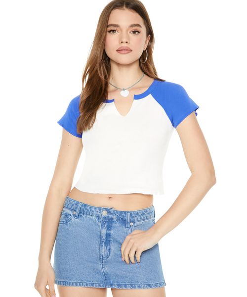 FOREVER 21 ラグランTシャツ ライトブルー S ウィメンズインナー_IMP フォーエバー21 125025 and ST アンドエスティ(旧ドットエスティ) FOREVER 21 ラグランTシャツ ライトブルー S ウィメンズインナー_IMP フォーエバー21 125025 and ST アンドエスティ(旧ドットエスティ)