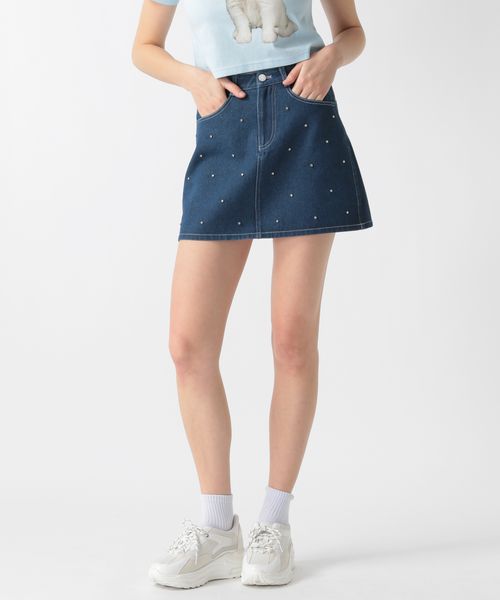 FOREVER 21 キラキラデニムミニスカート ネイビー S ウィメンズボトムス フォーエバー21 127561 and ST アンドエスティ(旧ドットエスティ) FOREVER 21 キラキラデニムミニスカート ネイビー S ウィメンズボトムス フォーエバー21 127561 and ST アンドエスティ(旧ドットエスティ)