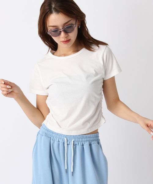 ピグメントサイドギャザーTシャツ | [公式]フォーエバートゥ