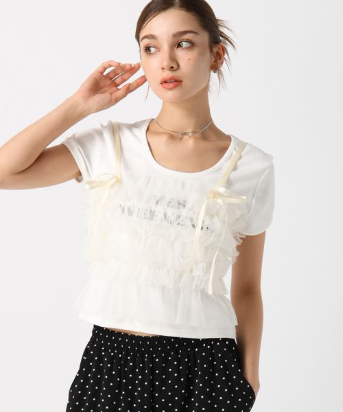 FOREVER 21 チュールフリルキャミ ナチュラル FREE ウィメンズインナー フォーエバー21 140358 and ST アンドエスティ(旧ドットエスティ) FOREVER 21 チュールフリルキャミ ナチュラル FREE ウィメンズインナー フォーエバー21 140358 and ST アンドエスティ(旧ドットエスティ)