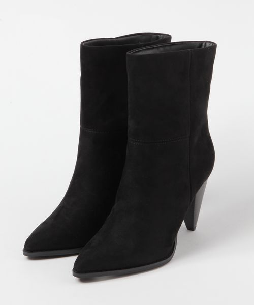 FOREVER 21 ヘンケイヒールミディブーツ ブラック ウィメンズグッズ_IMP フォーエバー21 141381 and ST アンドエスティ(旧ドットエスティ) FOREVER 21 ヘンケイヒールミディブーツ ブラック ウィメンズグッズ_IMP フォーエバー21 141381 and ST アンドエスティ(旧ドットエスティ)